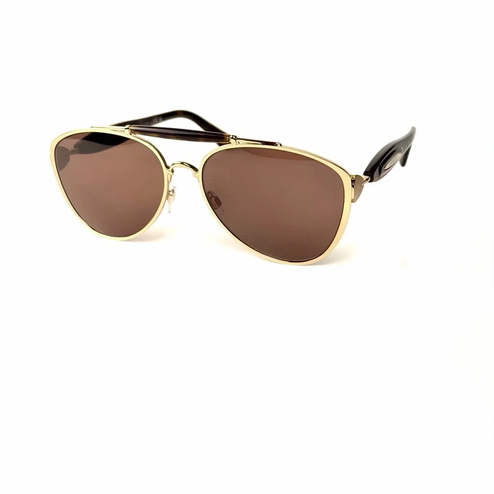 Burberry B 3160 1109/73 Sunglasses   Brown Gold Lenses Pilot Aviator  61mm
